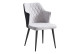 Fauteuil Acier Polyester Gris 75x55x81cm