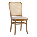 Sedia in legno Rattan Poliestere Marrone 44x55x90cm