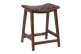 Sgabello in pelle marrone 45x47x60cm