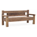 Panchina in legno marrone 208x80x95cm