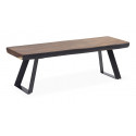 Panchina Legno Ferro Marrone 126x41x41cm