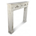Rahmen Mantel Kamin Holz Weiß 137x20x114cm