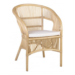 Fauteuil Rotin Marron 60x67x81cm