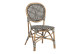 Plastic Rattan Chair Black Brown 52x56x92cm