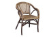 Poltrona in vimini marrone 56x62x80cm