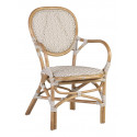 Brown Plastic Wicker Armchair 60x62x94cm