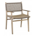 Fauteuil Bois Corde Marron 60x58x85cm
