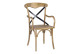 Fauteuil Bois Fer Marron 54x58x92cm