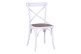 Silla de ratán blanca 50x55x89cm
