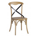 Brown Iron Wood Chair 50x50x92cm