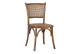 Chaise Bois Rotin Marron 45x42x89cm