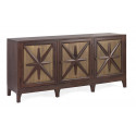 Credenza in legno alluminio marrone 183x48x85cm
