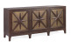 Credenza in legno alluminio marrone 183x48x85cm