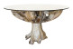 Brown Wooden Glass Dining Table 150x150x78cm
