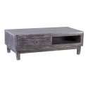 Niedriger Tisch mit 2 Schubladen Holz Bronze Braun 120x60x40cm