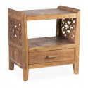 Nachttisch 1 Schublade Holz Braun 55x42x60cm