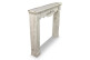 Cornice per caminetto in legno bianco cerato 115x20x101cm