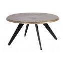 Mesa baja de aluminio bronce 80x80x37cm