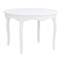 White MDF Wood Dining Table 110x110x76cm