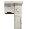 Encadrement Manteau Cheminée Bois Cerusé Blanc 115x20x101cm
