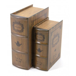 Livre Notre Dame Carton Similicuir Marron 19x8x25cm
