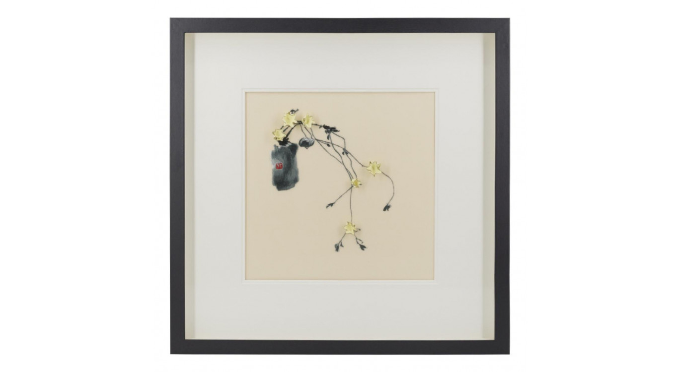 Tableau Verre Toile Noir 60x60cm
