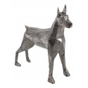 Sculture Perro Plancha Plata 65x19x60cm