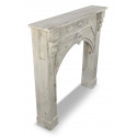 Rahmen Mantel Kamin Holz Weiß 106x21x100cm