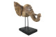 Skulptur Elefant Holz Braun 50x45x55cm