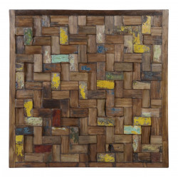 Tableau Bois Marron 80x3x80cm