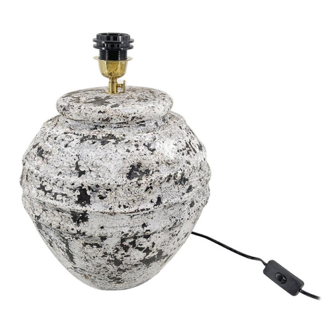 Lampe TerreCuite Blanc 30x30x40cm