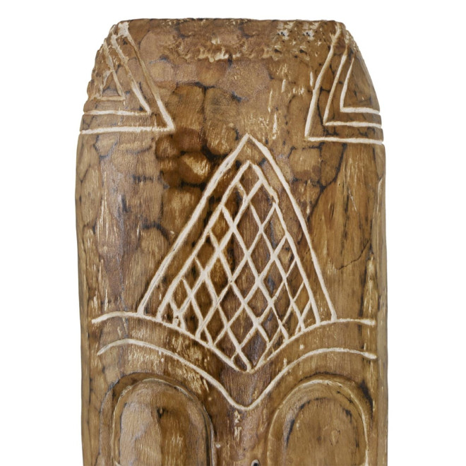 Statue Bois Marron 35x25x130cm