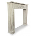 Rahmen Mantel Kamin Holz Weiß 109.5x23x98cm