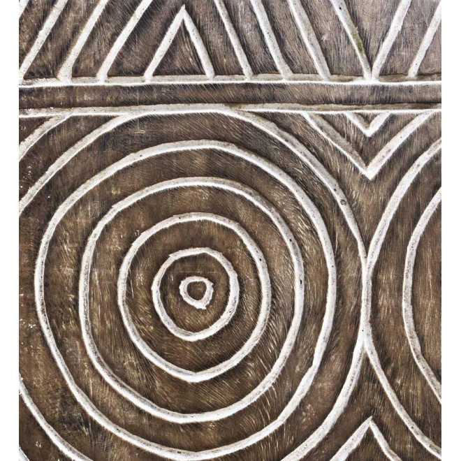 Triptyque Bois Marron 105x2x140cm
