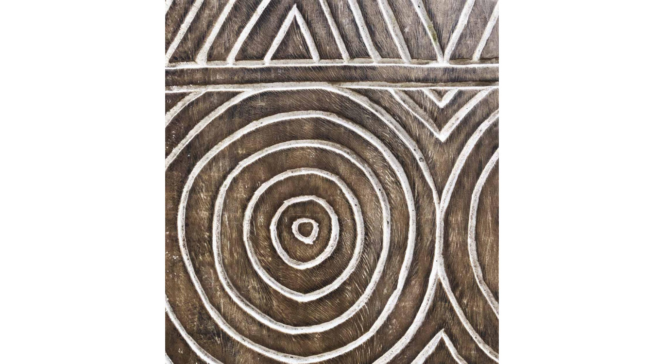 Triptyque Bois Marron 105x2x140cm