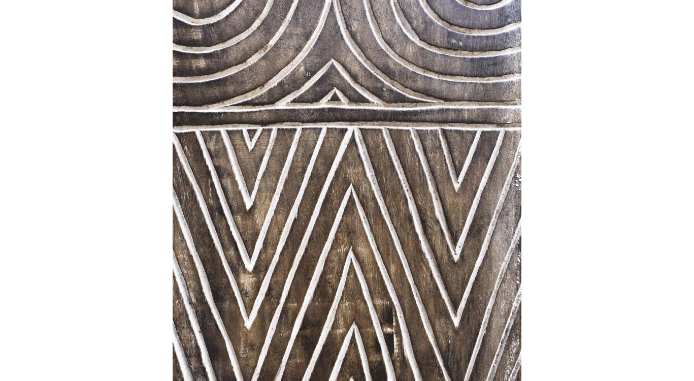 Triptyque Bois Marron 105x2x140cm