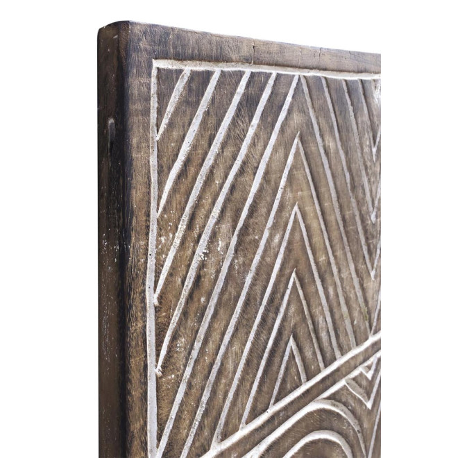 Triptyque Bois Marron 105x2x140cm
