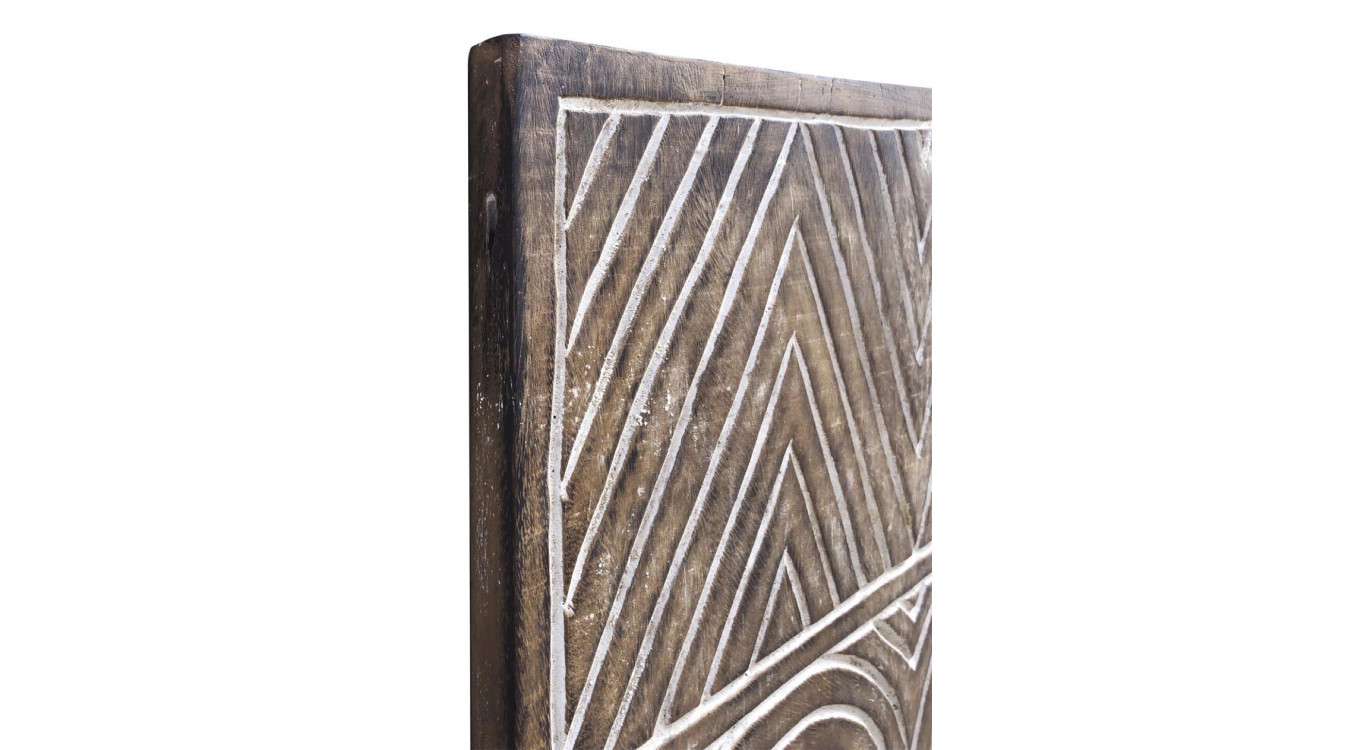 Triptyque Bois Marron 105x2x140cm