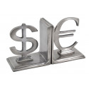 Buchstütze Aluminium Silber 25x10x13cm