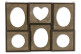 Retro 6 Photo Horizontal Wood Frame 51x2.5x36cm