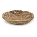 Bandeja de madera marrón 30x30x7cm