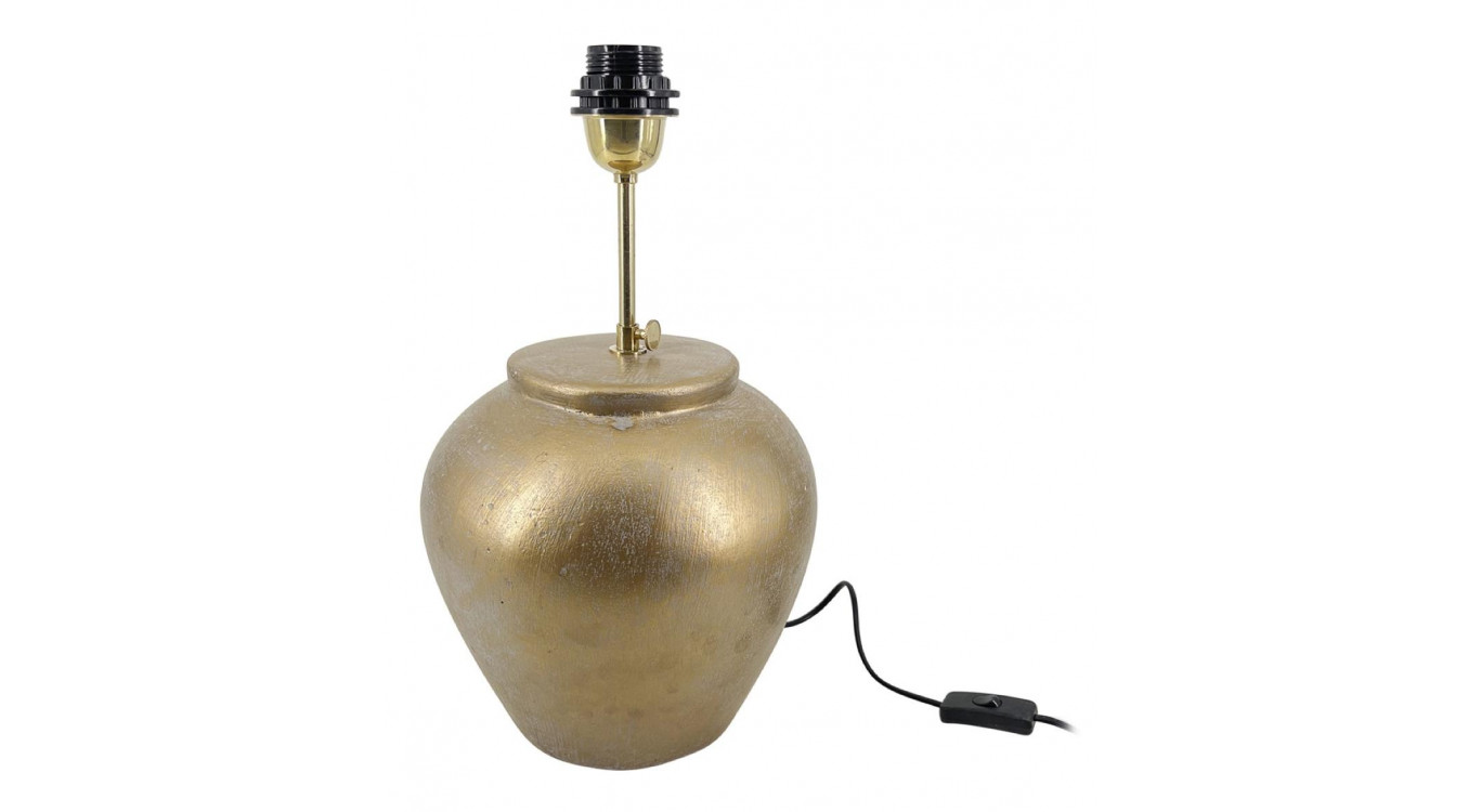 Lampe TerreCuite Or 25x25x35cm