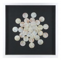 Wandbild Glas Perlmutt Schwarz 60x60cm