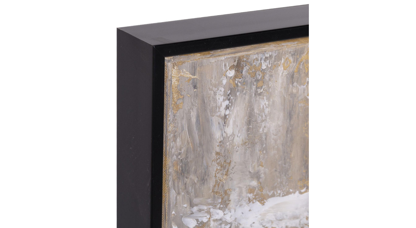 Tableau Bois Toile Gris 120x5x180cm