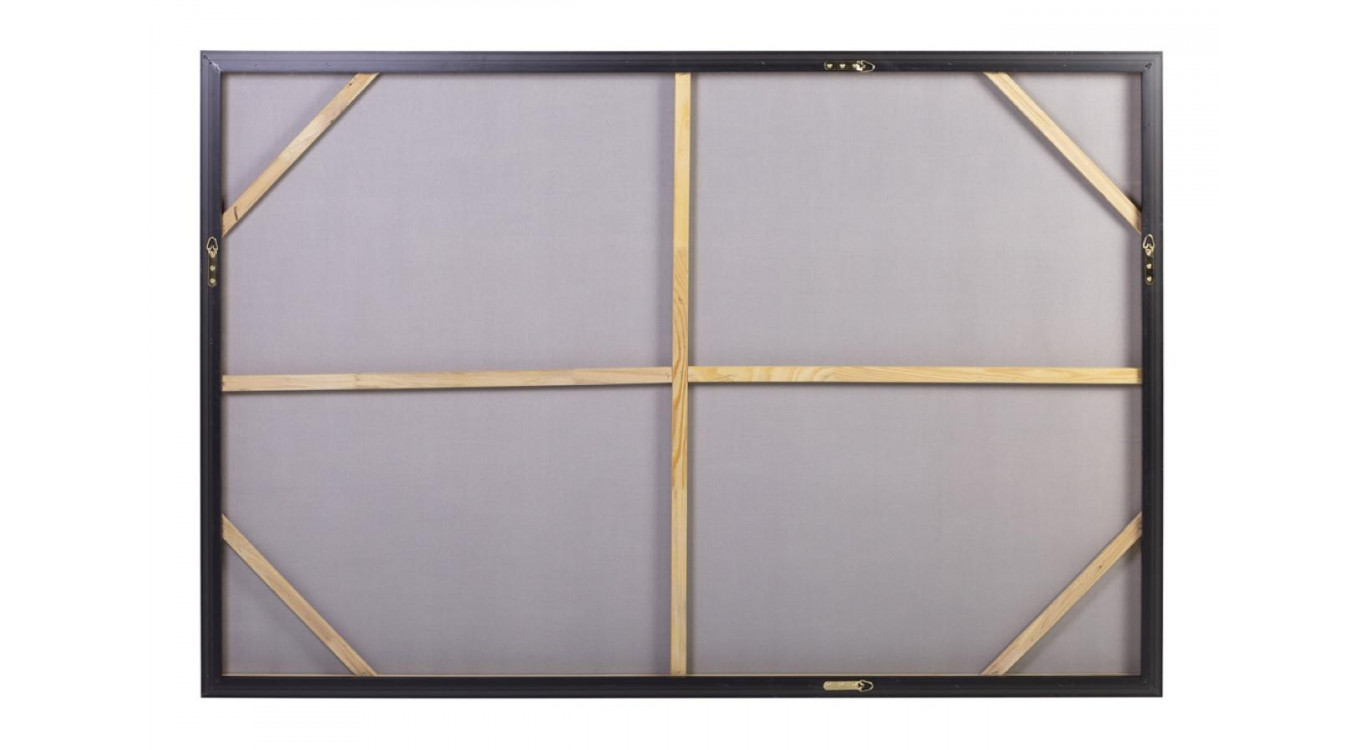 Tableau Bois Toile Gris 120x5x180cm