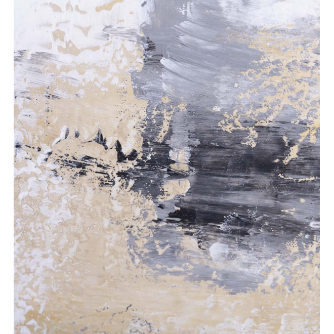 Tableau Bois Toile Gris 120x5x180cm