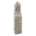 Statue Holz Weiß 15x15x75cm
