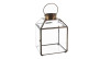 Laterne Glas Bronze Bronze 15x15x20cm
