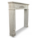 Einrahmung Mantel Kamin Holz Weiß 112.5x19x102cm