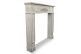 Cornice per caminetto in legno cerato bianco 112.5x19x102cm